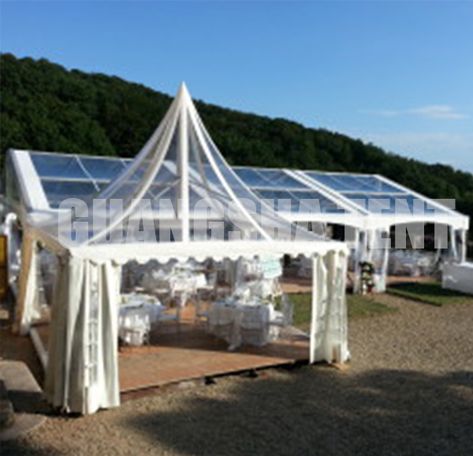 transparent tent #wedding tent  #wedding Transparent Tent Wedding, Transparent Tent, Wedding Marquee, Small Tent, Wedding Venue Decorations, Wedding Tent, Roof Covering, Wedding Banquet, Marquee Wedding