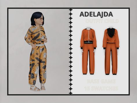 Adelajda - Outfit Child | Patreon Clarity Sims, Sims 4, Childrens Clothes, ? Logo, Quick Saves, Clothes