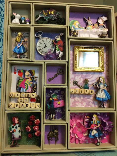 Alice In Wonderland Crafts, Alice In Wonderland Room, Alice In Wonderland Diy, Alice In Wonderland Decorations, Alice In Wonderland Tea Party Birthday, Facebook Business Page, Alice In Wonderland Theme, Shadow Box Art, Alice In Wonderland Tea Party