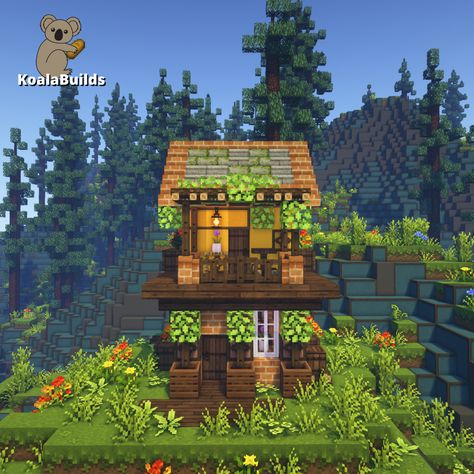 Tap to watch the tutorial Minecraft Jungle Starter House, Cute Minecraft Jungle Houses, Jungle House Minecraft Simple, Minecraft House Jungle Wood, Cute Jungle Wood House Minecraft, Spanish Starters, Minecraft Build House, All Minecraft, Jungle House