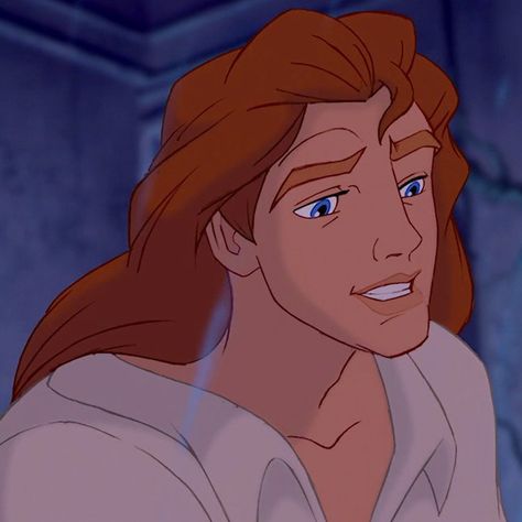 Even Prince Adam (human 'Beast') is a ginger ;) Prince Adam Disney, Fera Disney, Disney+ Icon, Prince Hair, Prince Adam, Disney Prince, Disney Men, Prince Eric, Film Disney