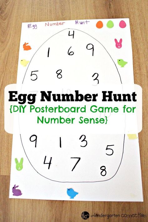 These DIY number sense games are perfect for preschool and kindergarten this Easter and so fun to play! #egggame #numberhunt #numbersense #easteregg #eastergame #numbers #preschool #kindergarten Number Sense Games, Spring Kindergarten Activities, Spring Learning Activities, Easter Math Activities, Kindergarten Spring, Math Made Easy, Easter School, Diy Poster, Easter Math