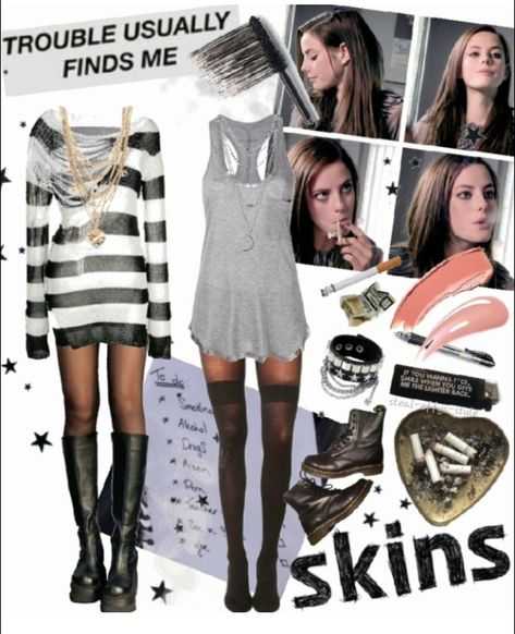 Effy From Skins Outfits, Effie Outfits Skins, Effy Stonem Costume, Effie Outfits, Effie Stonem Outfits, Effy Stonem Outfit Inspired, Effy Stonem Outfit Ideas, Effy Stonem Outfit Style, Effy Stonem Aesthetic Clothes