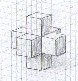 3d Square Design, Graph Paper Art Easy, Isometric Paper, Isometric Grid, Hipster Drawings, Graph Paper Designs, Illusion Drawings, Isometric Drawing, Graph Paper Drawings