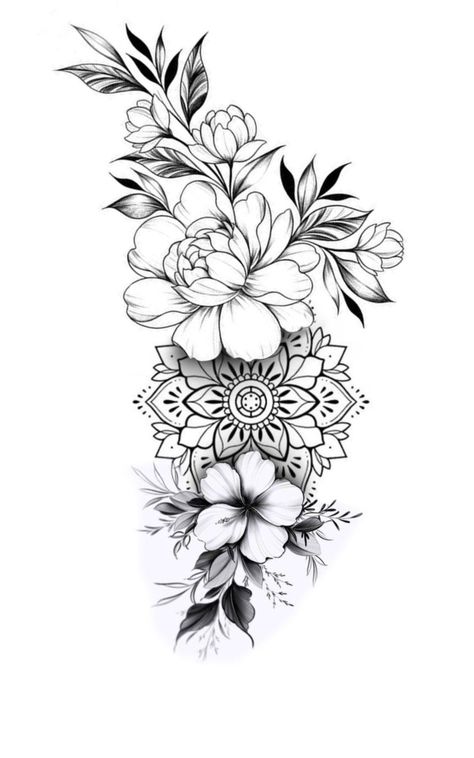 Mandala Tattoo Sleeve Women, Lion Tattoo With Flowers, Half Sleeve Tattoo Upper Arm, Mandala Tattoo Leg, Cool Animal Tattoos, Mandala Arm Tattoos, Lioness Tattoo Design, Widder Tattoo, Mandela Tattoo