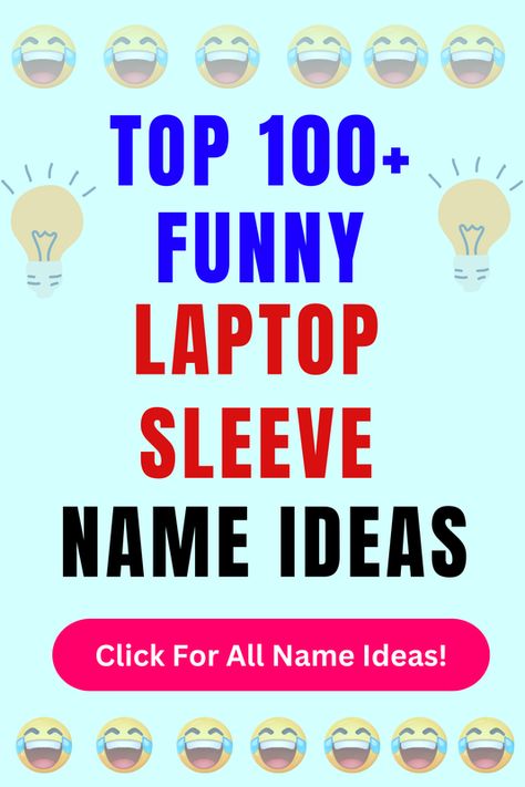 Looking for funny Laptop Sleeve names? Check out our list of top 100+ funny Laptop Sleeve name ideas in our blog post! Laptop Name Ideas, Sleeve Names, Cozy Cover, All Names, Name Ideas, Best Laptops, Business Names, Laptop Sleeve, Top 100