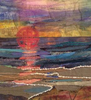 Collagraphy, Landscape Art Quilts, Landscape Quilt, Textile Art Embroidery, Textiles Artwork, Landscape Quilts, Beautiful Fabrics, Picture Quilts, Textile Fiber Art