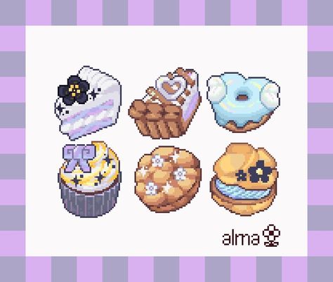 Art Dessert, Themed Desserts, Low Poly Art, Heart Flower, Aesthetic Stickers, Cute Food, Aesthetic Food, Food Art, Pixel Art