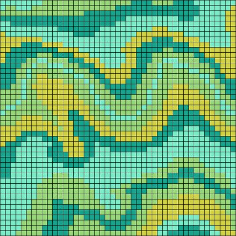 Alpha pattern #69857 variation #128862 | BraceletBook Groovy Alpha Pattern, Wavy Alpha Pattern, Groovy Pixel Art, Geometric Alpha Pattern, Waves Pixel Art, Alpha Crochet, Pixel Grid, Tapestry Ideas, Bargello Patterns