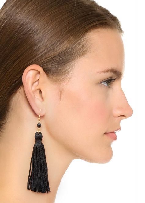 Love these long tassel earrings. Pyramid Earrings, Designer Earrings Studs, Double Pearl Earrings, Double Earrings, Solitaire Earrings, Circle Earrings Studs, Gold Diamond Earrings, Heart Shaped Diamond, Side Profile