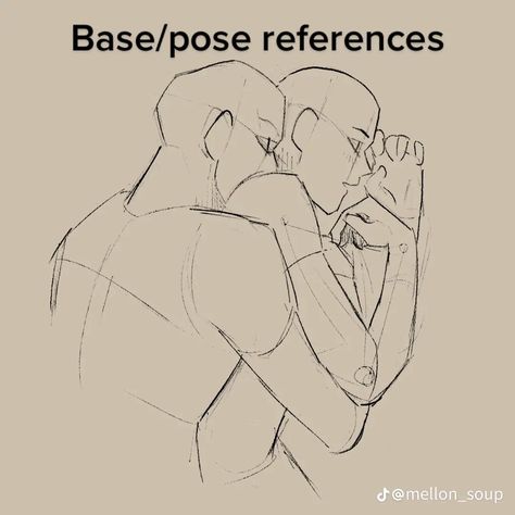 Couple Pose References Drawings, Romantic Pose Drawing Reference, Someone From Behind Drawing, Otp Poses Ych, Selfie Reference Pose Drawing, Couple Refrence Pose Art, Drawing Poses Spooning, Awkward Couple Poses Drawing Reference, Couple Ship Pose Reference