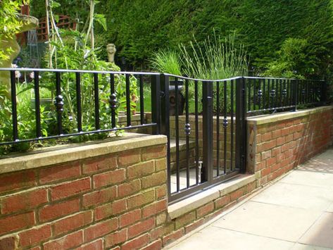 Wall Top Railings - British Spirals & Castings Fence Retaining Wall, Retaining Wall Fence, Iron Railings Outdoor, Cast Iron Railings, Wood Retaining Wall, Dog Litter Box, Led Closet, Patio Entertaining, Led Closet Light