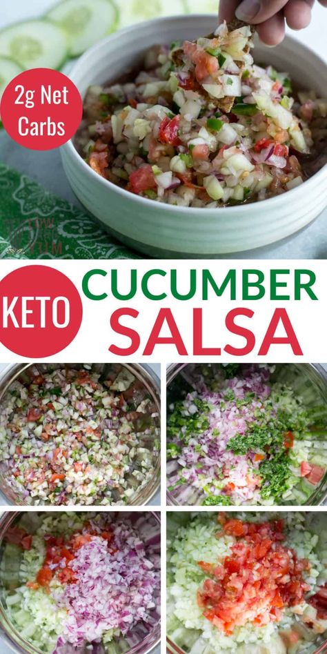 Keto Appetizer Recipes, Cucumber Salsa Recipe, Healthy Sauce, Chips Salsa, Cucumber Salsa, Salsa Guacamole, Salsa Recipes, Fresh Tomato Salsa, Mexican Foods