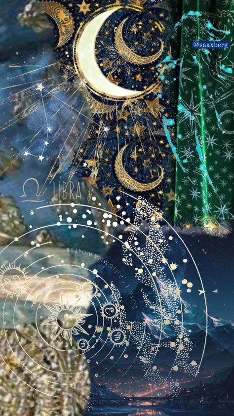 @saax85  #libra  #universe #stars #moon #collageart #aesthetic Art Psychology, Stars Moon, Screen Savers, Collage Art, Witch, Universe, Moon, Graphic Design, Stars