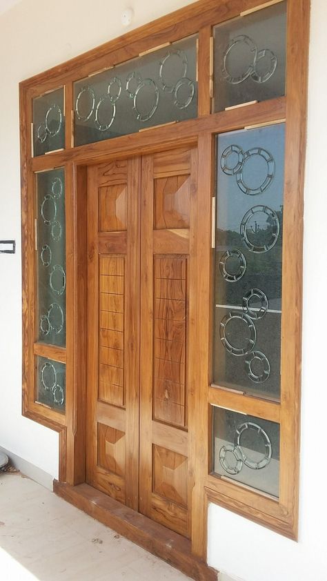 Maindoors Design Modern Double Door, Main Door Glass Design, Office Glass Door Design, Main Door Design Photos, Latest Door Designs, Door Handle Interior, Main Door Handle, Exterior Door Designs, Glass Door Design