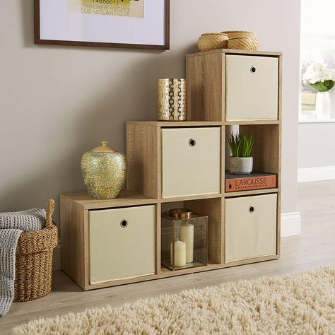 Home Source Step Style Storage Cube 6 Shelf Bookcase Wooden Display Staircase Sonoma Oak : Amazon.co.uk: Home & Kitchen Step Storage, Cube Storage Unit, Staircase Storage, Cube Unit, Storage Cube, Under The Stairs, Cube Bookcase, Canvas Storage, Shelf Bookcase