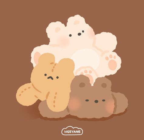 Cute Bear Drawings Cartoon, Cute Bear Drawings Kawaii, Neutral Widgets, Brown Pfp, Brown Cartoon, Teddy Bear Wallpaper, Cute Bear Drawings, Baby Illustration, Cute Food Drawings