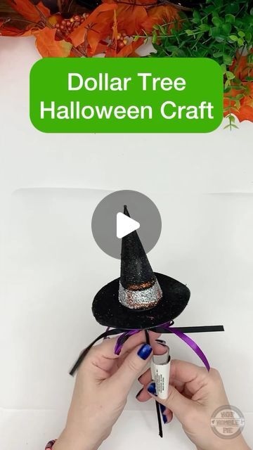 Hot Humble Pie - YouTuber on Instagram: "This is so cute and so fast! Nine more great ideas on my YouTube channel! #hothumblepie #dollartreediy #dollartree #dollartreediys #dollartreecrafts #dollartreedecor #diy #crafting #craft #halloween #halloweendecor #halloweendiy #halloweendecorating #halloweencrafts" Hot Humble Pie Crafts, Pie Craft, Craft Halloween, Humble Pie, Dollar Tree Halloween, Dollar Tree Decor, Tree Crafts, Dollar Tree Crafts, Dollar Tree Diy