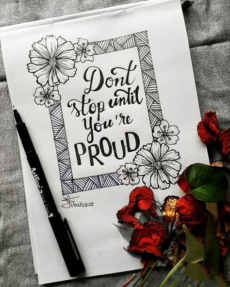 Motivational Quotes Positive Drawing, Motivating Doodle Art, Mandala With Quotes Art, Motivational Mandala Art, Easy Mandala Drawing With Quotes, Motivational Quotes With Drawings, Motivational Quotes Drawings, Mandala Quotes Inspirational, Motivational Drawings Sketch