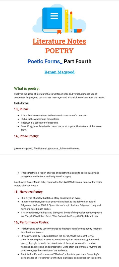 Types of Poetry English Literature Poems, Literature Poems, Poetry Performance, Types Of Poetry, Narrative Poetry, What Is Poetry, Performance Poetry, Literature Notes, English Literature Notes