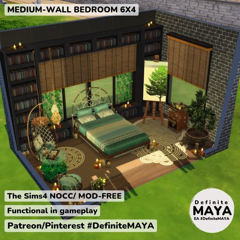 NOCC/ Mod-Free/ Functional in gameplay. ***Download from EA gallery #DefiniteMAYA *** Support me on Patreon *** Sims Bedrooms Ideas, Big Bedroom Design Ideas, Sims 4 Big Bedroom, Sims 4 Big Bedroom Ideas, Sims 4 Base Game Bedroom Ideas, Sims 4 Bedroom Download, Sims Room Ideas Bedrooms, Sims4 Bedroom Ideas, The Sims 4 Bedroom Ideas