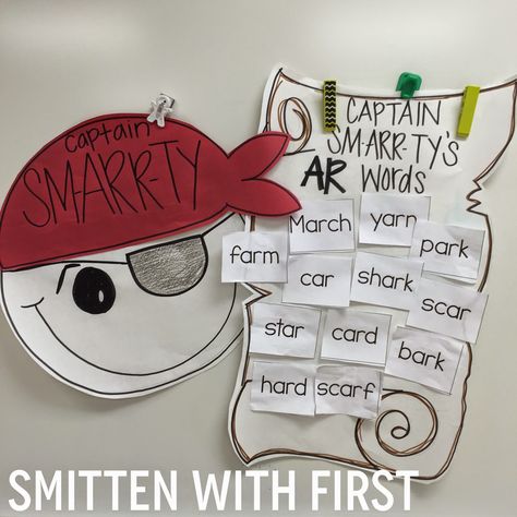 Smitten with First: Pirate Day! - AR SOUND Pirate Day Activities, Kindness Quilt, Cactus Bulletin Board, Pirate Eyepatch, Pirate Theme Classroom, Pirate Unit, Kindergarten Anchor Charts, Pirate Activities, Pirate Books