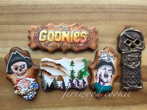 Goonies Never Say Die Goonies Party, Goonies Never Say Die, The Goonies, Goonies, Cookie Inspiration, Cookie Ideas, Cookie Monster, Sugar Cookies Decorated, Monster Cookies