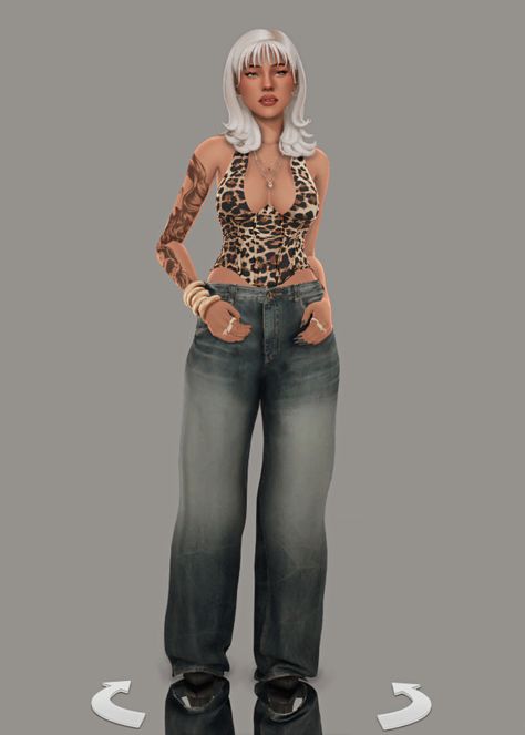 ela Sims4 Necklace Cc, Sims4 Jeans Cc, Look Book Sims 4, Sims 4 Cc Look Book, Sims 4 Cc Low Rise Jeans, Sims 4 Graphic Tees Cc, The Sims 4 Jeans, Jeans Sims 4 Cc, Cc Sims 4 Top