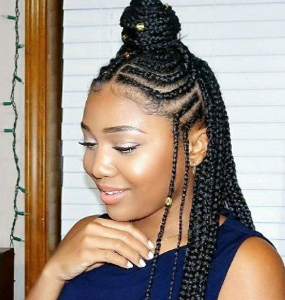 Fulani brads with top bun Fulani Braids Hairstyles, Hair Braid Patterns, Undercut Haircut, Hd Lace Wig, Braids Styles, Braided Cornrow Hairstyles, Fashion Hairstyles, Braids Hairstyles Pictures, Wig Color