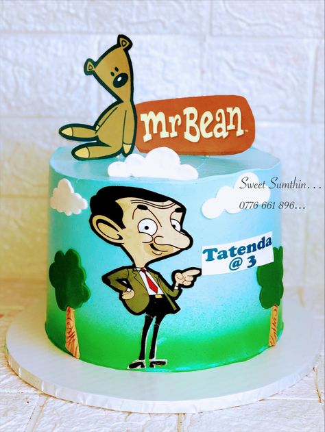 Mr Bean cake Mr Bean Cake Ideas, Mr Bean Cake Birthdays, Mr Bean Cake, Cocomelon Cake, Paw Patrol Birthday Theme, Bean Cake, Best Christmas Toys, Topper Design, Bean Cakes