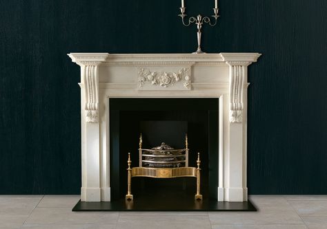 The Palladian Georgian Fireplace, Regency Interior, Georgian Fireplaces, Georgian Style Homes, Georgian Interiors, Marble Fireplace Surround, Georgian Furniture, Georgian Architecture, Painting Sculpture