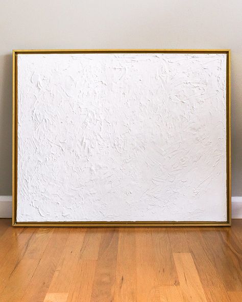 It never occurred to me until recently that I could achieve the same look of textured art without the hefty price tag of buying original textured art. Gesso Art, White Canvas Art, Abstract Art Diy, Gold Leaf Painting, Textured Canvas, Art Texture, Textured Canvas Art, Canvas Painting Diy, Textured Wall Art