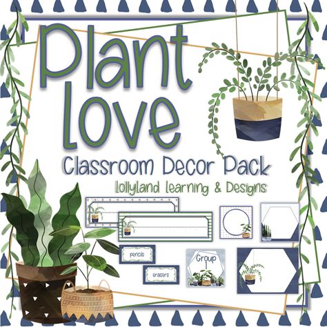 The cutest plant decor bundle for plant loving teachers!!  This decor has such a calming color pallet that will go with any grade level. Plant Themed Classroom, Flower Classroom, Plant Classroom, Garden Theme Classroom, Decorating Classroom, Classroom Vibes, Plants Classroom, Teacher Checklist, Teachers Toolbox