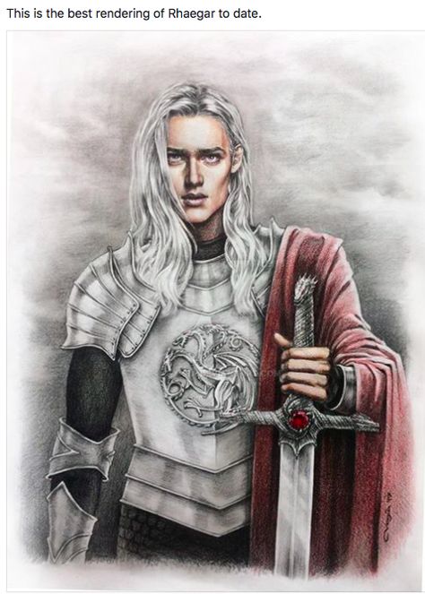 the best Rhaegar Targaryen fanart rendition. this is wat i imagined him to be ...... my best salution to the artist of this beautiful dream fulfulling drool worthy fanart Targaryen Fanart, Rhaegar And Lyanna, Rhaegar Targaryen, Game Of Thrones Artwork, Got Characters, Targaryen Art, Asoiaf Art, Fire Book, Jaime Lannister