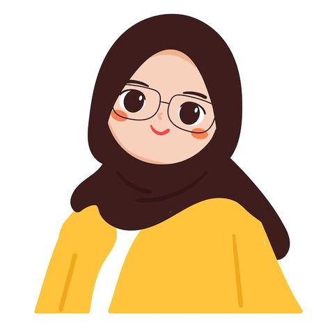 Hand drawing cartoon girl wearing hijab ... | Premium Vector #Freepik #vector #hijab-character #hijab-girl #muslim-girl #hijab Hand Drawing Cartoon, Wearing Hijab, Hijab Drawing, Islamic Cartoon, Anime Muslim, Hijab Cartoon, Happy Cartoon, Cartoon Girl Drawing