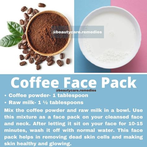 Face Pack With Coffee Powder, Coffee Face Pack For Glowing Skin, Coffee Face Pack, Forehead Bumps, Coffee Mask, Blind Pimple, Acne Overnight, Clear Healthy Skin, Face Pack