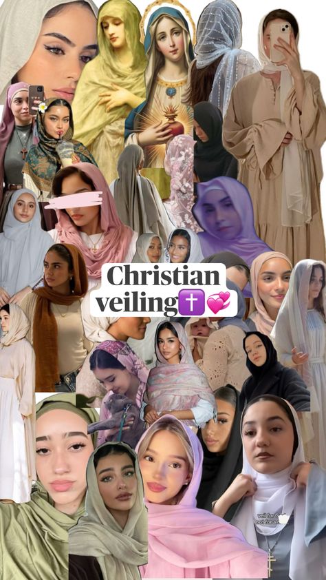 #christianveiling Christian Veils, Christian Modesty, Catholic Veil, Hair Scarf Styles, Modesty Fashion, Christian Women, Scarf Hairstyles, Scarf Styles, Veil