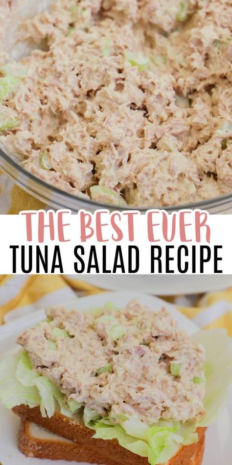 Classic Tuna Salad Recipe, Easy Tuna Recipes, Tuna Salad Recipe Easy, Tuna Salad Sandwich Recipe, Sandwich Buffet, Best Tuna Salad Recipe, Classic Tuna Salad, Best Tuna Salad, Salad Sandwich Recipe