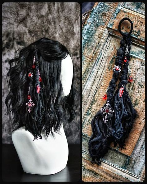 Witchy Hair Accessories, Witchy Hairstyles Medium, Pagan Hairstyles, Witchy Hairstyles, Braids Hair Accessories, Hippy Hair, Dreadlocks Diy, Witchy Hair, Accessories For Hair