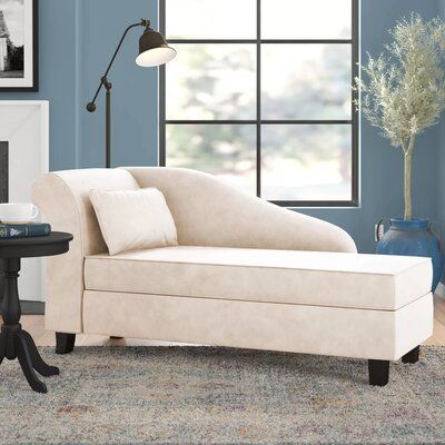 Three Posts™ Verona One Left-Arm Chaise Recessed Arms Chaise Lounge with Storage | Wayfair Storage Chaise Lounge, Chaise Lounge Indoor, Modern Chaise Lounge, Upholstered Chaise Lounge, Lounge Couch, Upholstered Chaise, Chaise Lounge Sofa, Storage Chaise, Set Designs