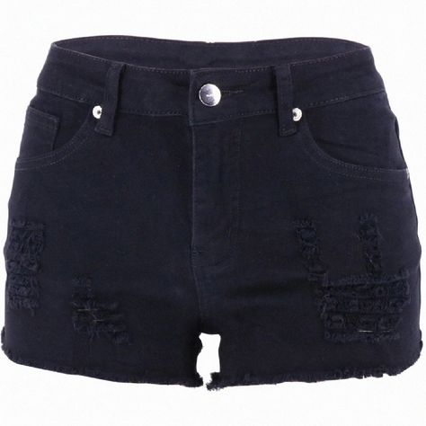 Trendy Women's Shorts Spring Denim Shorts, Low Waist Jeans, Ripped Denim Shorts, Hipster Outfits, Vintage Streetwear, Summer Black, Denim Shorts Women, Ripped Denim, Women's Shorts