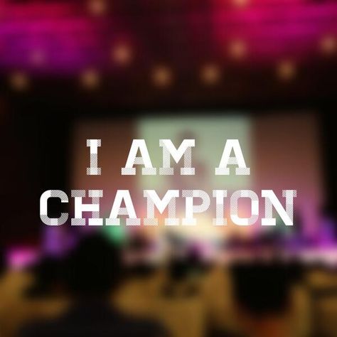 I AM A CHAMPION! I Am A Champion Quotes, I Am A Champion, Subconscious Reprogramming, Champion Quotes, Funny Motivational Quotes, School Auction, Art Doodles, Cheer Quotes, Workout Motivation