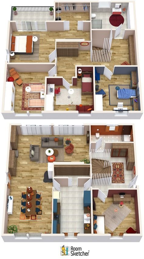 Case Minecraft, 3d House Plans, Casas The Sims 4, Apartment Floor Plans, Sims House Plans, House Layout Plans, Layout Architecture, Floor Layout, House Blueprints