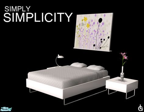 linegud's Simply Simplicity Bedroom set - Meshes Sims 2 Bedroom, Simplicity Bedroom, Mesh Tool, Sims Hair, Master Bedrooms, Sims Community, Sims 4 Houses, Simple Bedroom, Sims Mods