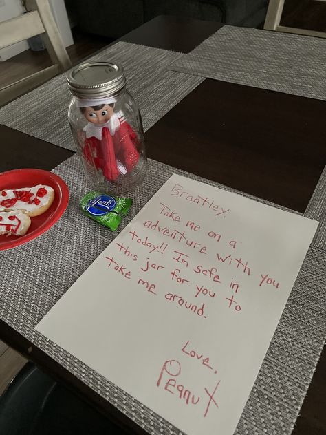 Elf On The Shelf Day 22, Mason Jar Ideas, Elf Kit, Awesome Elf On The Shelf Ideas, The Elf On The Shelf, Jar Ideas, Elf Ideas, Christmas Projects Diy, Shelf Ideas