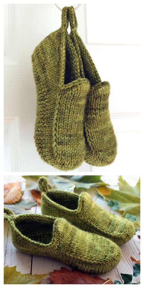 Woodland Loafers Knitting Patterns - Knitting Pattern Knit Slippers Free Pattern, Knitted Slippers Pattern, Crochet Shoes Pattern, Giraffe Crochet, Clothes Tutorial, Crochet Slipper Pattern, Clothes Crochet, Sock Knitting Patterns, Slippers Pattern