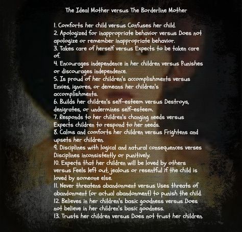 The Ideal Mother versus The Borderline Mother Emotional Vampire, Antisocial Personality, Parental Alienation, Narcissistic Mother, Narcissistic Parent, Toxic Family, Narcissistic Behavior, Toxic People, Strong Quotes