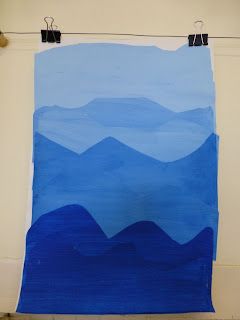 The Accidental Art Teacher: Color Value landscapes Small Private School, Value Art, Value Painting, Color Value, Art Teacher Resources, Kindergarten Colors, 3rd Grade Art, Sheets Of Paper, Elements And Principles