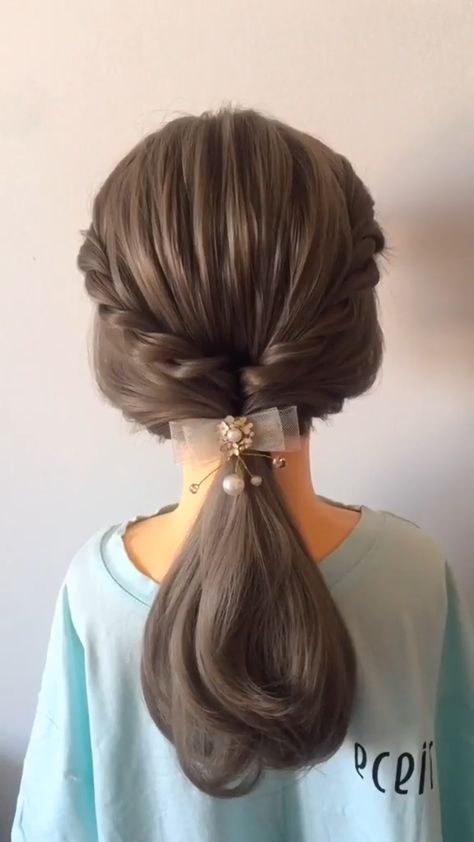 Braided Hairstyle Tutorial, 16 Hairstyles, Face Shape Hair, Partial Updo, Braided Buns, Tree Braids, Tutorial Hair, Textures Fashion, Long Hair Tutorial