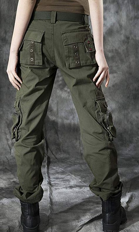 Military Pants Outfit Women, Athletic Goth, Womens Cargo Trousers, Camouflage Outfits, Combat Pants, Womens Outdoor Clothing, Military Pants, Women Cargo Pants, Cargo Pants Outfit